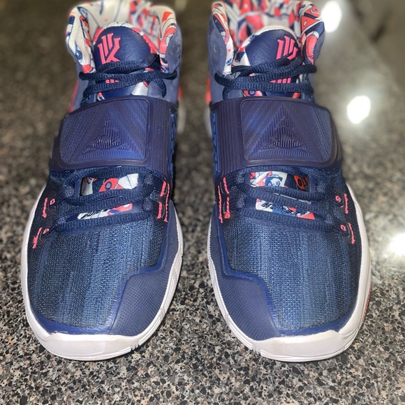 Nike Kyrie 6 ‘USA’ Navy Laser Crimson BQ4630-402 Mens Size 8 VNDS Balled Once - Picture 3 of 7
